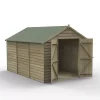 Forest Garden 8x12 Apex Pressure Treated Overlap Wooden Shed With Floor -Hozelock Shop forest garden 8x12 apex pressure treated overlap wooden shed with floor5013053192887 01c