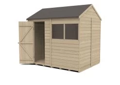 Forest Garden 8x6 Reverse Apex Pressure Treated Overlap Wooden Shed With Floor - Assembly Service Included -Hozelock Shop forest garden 8x6 reverse apex pressure treated overlap wooden shed with floor assembly service included5013053178263 21c bq