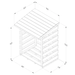 Forest Garden Compact Timber 3x3 Ft Pent Log Store -Hozelock Shop forest garden compact timber 3x3 ft pent log store5013053189900 01t