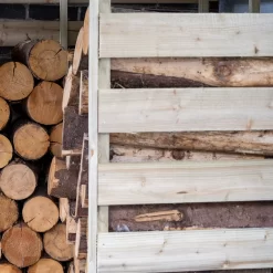 Forest Garden Corner Timber 4x4 Ft Log Store -Hozelock Shop forest garden corner timber 4x4 ft log store5013053190005 04i