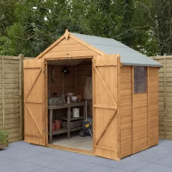Forest Garden Delamere 7x5 Ft Apex Shiplap Wooden 2 Door Shed With Floor -Hozelock Shop forest garden delamere 7x5 ft apex shiplap wooden 2 door shed with floor5013053182666 01i