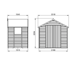 Forest Garden Delamere 7x5 Ft Apex Shiplap Wooden 2 Door Shed With Floor -Hozelock Shop forest garden delamere 7x5 ft apex shiplap wooden 2 door shed with floor5013053182666 01t