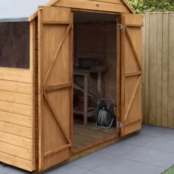 Forest Garden Delamere 7x5 Ft Apex Shiplap Wooden 2 Door Shed With Floor -Hozelock Shop forest garden delamere 7x5 ft apex shiplap wooden 2 door shed with floor5013053182666 02i