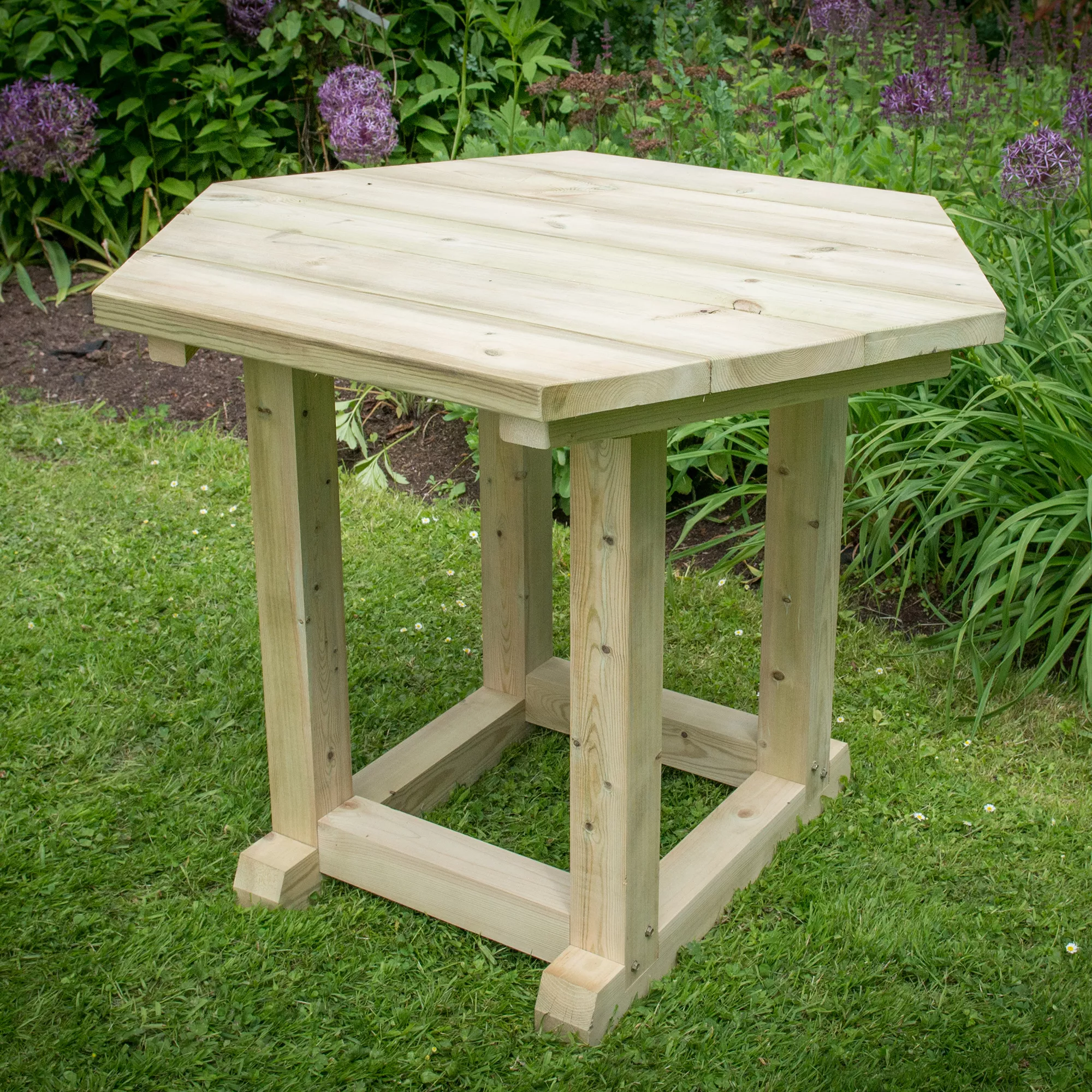 Forest Garden Furnished Hexagonal Gazebo, (W)3.78m (D)3.27m Forest Garden Furnished Hexagonal Gazebo, (W)3.78m (D)3.27m -Hozelock Shop forest garden furnished hexagonal gazebo w 3 78m d 3 27m5013053172469 02i