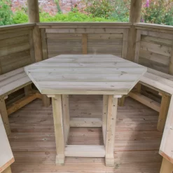 Forest Garden Furnished Hexagonal Gazebo, (W)3.78m (D)3.27m 6 Forest Garden Furnished Hexagonal Gazebo, (W)3.78m (D)3.27m -Hozelock Shop forest garden furnished hexagonal gazebo w 3 78m d 3 27m5013053172469 05i