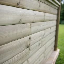 Forest Garden Furnished Timber Roof Hexagonal Gazebo, (W)4900mm (D)4240mm (Green Cushion Included) -Hozelock Shop forest garden furnished timber roof hexagonal gazebo w 4900mm d 4240mm green cushion included 5013053172643 09i