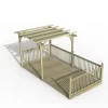 Forest Garden Grey Pergola & Decking Kit, X4 Post X4 Balustrade (H) 2.5m X (W) 5.2m - Canopy Included -Hozelock Shop forest garden grey pergola decking kit x4 post x4 balustrade h 2 5m x w 5 2m canopy included5013053192795 01c