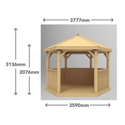 Forest Garden Hexagonal Gazebo, (W)3.78m (D)3.27m -Hozelock Shop forest garden hexagonal gazebo w 3 78m d 3 27m5013053163382 01t