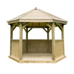 Forest Garden Hexagonal Gazebo, (W)3.78m (D)3.27m -Hozelock Shop forest garden hexagonal gazebo w 3 78m d 3 27m5013053163382 02c bq