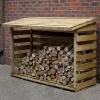 Forest Garden Large Timber 6x3 Ft Pent Log Store -Hozelock Shop forest garden large timber 6x3 ft pent log store5013053189924 01i