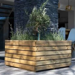 Forest Garden Linear Corner Natural Timber Wooden Rectangular Planter 6 Forest Garden Linear Corner Natural Timber Wooden Rectangular Planter -Hozelock Shop forest garden linear corner natural timber wooden rectangular planter5013053184981 02i bq