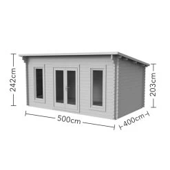 Forest Garden Mendip 5x4 Toughened Glass Pent Loglap Solid Wood Cabin With Double Door - Assembly Service Included -Hozelock Shop forest garden mendip 5x4 toughened glass pent loglap solid wood cabin with double door assembly service included5013053181799 01t bq