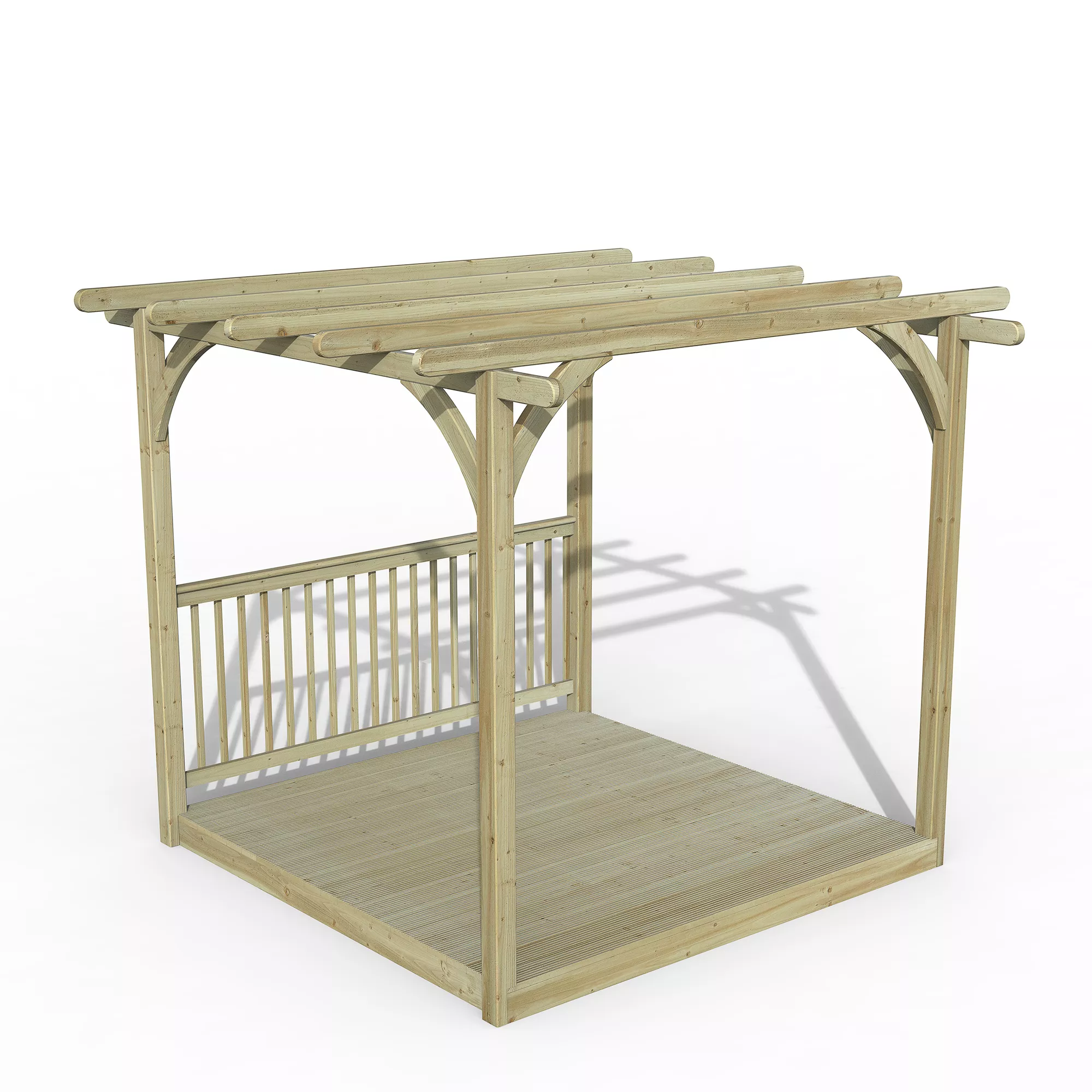 Forest Garden Natural Pergola & decking kit, x4 Post x1 Balustrade (H) 2.5m x (W) 5.2m Forest Garden Natural Pergola & Decking Kit, X4 Post X1 Balustrade (H) 2.5m X (W) 5.2m -Hozelock Shop forest garden natural pergola decking kit x4 post x1 balustrade h 2 5m x w 5 2m5013053192566 01c