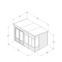 Forest Garden Oakley 10x6 Pent Overlap Solid Wood Summer House With Double Door - Assembly Service Included -Hozelock Shop forest garden oakley 10x6 pent overlap solid wood summer house with double door assembly service included5013053188682 01t bq