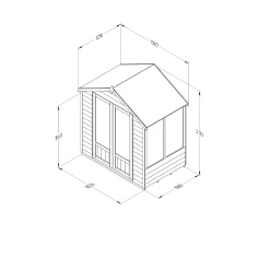 Forest Garden Oakley 6x4 Apex Overlap Solid Wood Summer House With Double Door (Base Included) - Assembly Service Included -Hozelock Shop forest garden oakley 6x4 apex overlap solid wood summer house with double door base included assembly service included5013053188453 01t bq
