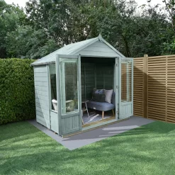 Forest Garden Oakley 7x5 Apex Overlap Solid Wood Summer House With Double Door - Assembly Service Included -Hozelock Shop forest garden oakley 7x5 apex overlap solid wood summer house with double door assembly service included5013053188477 02i bq