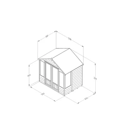 Forest Garden Oakley 7x5 Apex Overlap Solid Wood Summer House With Double Door -Hozelock Shop forest garden oakley 7x5 apex overlap solid wood summer house with double door5013053188460 01t bq