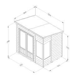 Forest Garden Oakley 7x5 Pent Overlap Solid Wood Summer House With Double Door - Assembly Service Included -Hozelock Shop forest garden oakley 7x5 pent overlap solid wood summer house with double door assembly service included5013053188514 01t bq