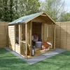 Forest Garden Oakley 7x7 Apex Overlap Solid Wood Summer House With Double Door (Base Included) -Hozelock Shop forest garden oakley 7x7 apex overlap solid wood summer house with double door base included 5013053188705 02i bq