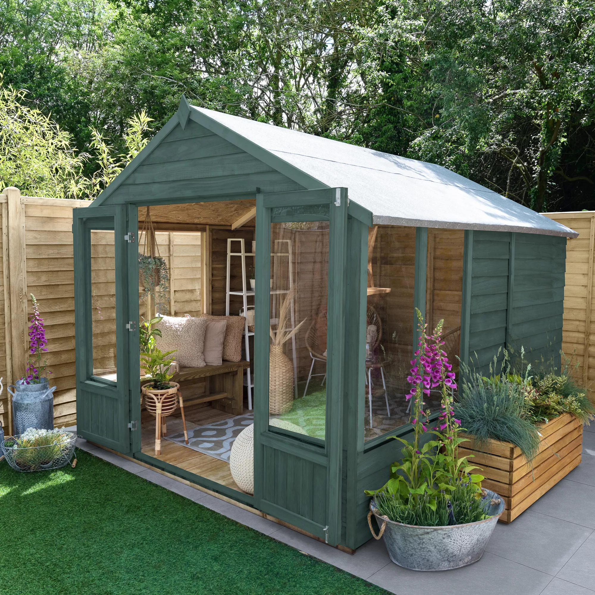 Forest Garden Oakley 8x10 Apex Overlap Solid wood Summer house with Double door - Assembly service included Forest Garden Oakley 8x10 Apex Overlap Solid Wood Summer House With Double Door - Assembly Service Included -Hozelock Shop forest garden oakley 8x10 apex overlap solid wood summer house with double door assembly service included5013053188781 03i bq