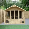 Forest Garden Oakley 8x12 Apex Overlap Solid Wood Summer House With Double Door (Base Included) -Hozelock Shop forest garden oakley 8x12 apex overlap solid wood summer house with double door base included 5013053188842 01i bq
