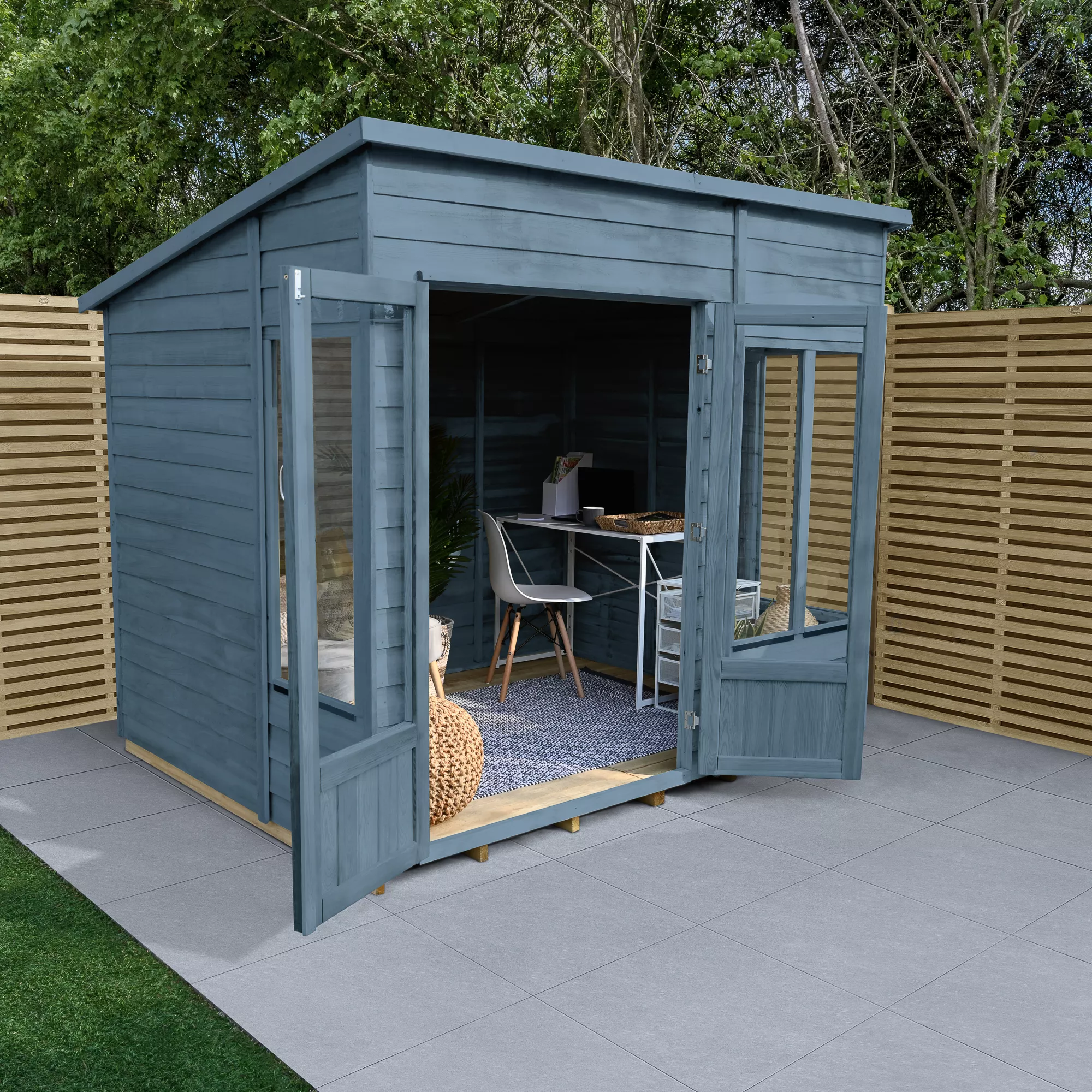 Forest Garden Oakley 8x6 Pent Overlap Solid wood Summer house with Double door Forest Garden Oakley 8x6 Pent Overlap Solid Wood Summer House With Double Door -Hozelock Shop forest garden oakley 8x6 pent overlap solid wood summer house with double door5013053188606 02i bq