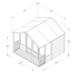 Forest Garden Oakley 8x8 Apex Overlap Solid Wood Summer House With Double Door (Base Included) - Assembly Service Included 4 Forest Garden Oakley 8x8 Apex Overlap Solid Wood Summer House With Double Door (Base Included) - Assembly Service Included -Hozelock Shop forest garden oakley 8x8 apex overlap solid wood summer house with double door base included assembly service included5013053188767 01t bq