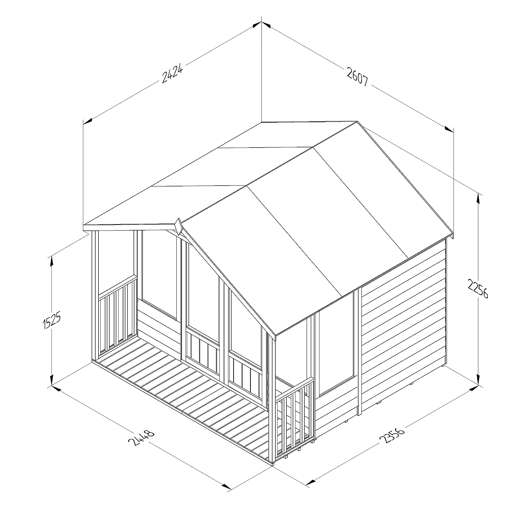 Forest Garden Oakley 8x8 Apex Overlap Solid wood Summer house with Double door (Base included) - Assembly service included Forest Garden Oakley 8x8 Apex Overlap Solid Wood Summer House With Double Door (Base Included) - Assembly Service Included -Hozelock Shop forest garden oakley 8x8 apex overlap solid wood summer house with double door base included assembly service included5013053188767 01t bq