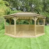 Forest Garden Premium Octagonal Gazebo, (W)5.27m (D)3.78m -Hozelock Shop forest garden premium octagonal gazebo w 5 27m d 3 78m5013053163467 01i bq