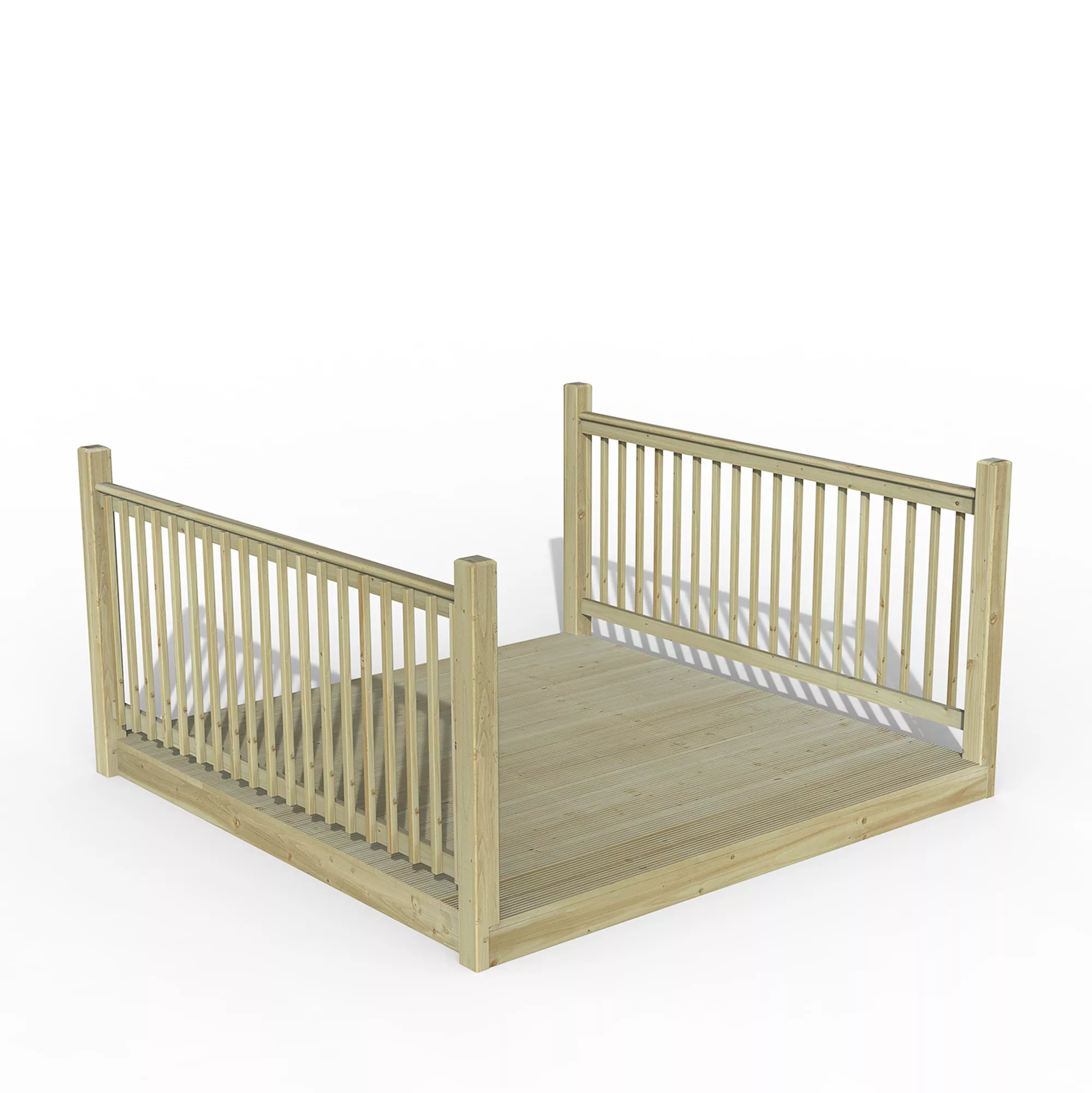 Forest Garden Softwood Decking kit, x2 Balustrade (L) 1.31m x (W) 2.46m Forest Garden Softwood Decking Kit, X2 Balustrade (L) 1.31m X (W) 2.46m -Hozelock Shop forest garden softwood decking kit x2 balustrade l 1 31m x w 2 46m5013053192320 01c