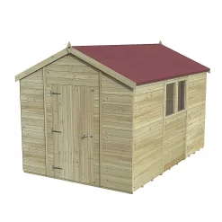 Forest Garden Timberdale 12x8 Ft Apex Tongue & Groove Wooden Shed With Floor (Base Included) -Hozelock Shop forest garden timberdale 12x8 ft apex tongue groove wooden shed with floor base included 5013053189085 01c bq