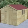 Forest Garden Timberdale 12x8 Ft Apex Tongue & Groove Wooden Shed With Floor (Base Included) -Hozelock Shop forest garden timberdale 12x8 ft apex tongue groove wooden shed with floor base included 5013053189085 01i bq