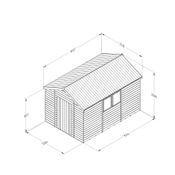 Forest Garden Timberdale 12x8 Ft Apex Tongue & Groove Wooden Shed With Floor (Base Included) -Hozelock Shop forest garden timberdale 12x8 ft apex tongue groove wooden shed with floor base included 5013053189085 01t bq