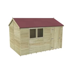 Forest Garden Timberdale 12x8 Ft Reverse Apex Tongue & Groove Wooden Shed With Floor -Hozelock Shop forest garden timberdale 12x8 ft reverse apex tongue groove wooden shed with floor5013053189108 01c bq