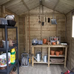 Forest Garden Timberdale 8x6 Ft Apex Tongue & Groove Wooden Shed With Floor -Hozelock Shop forest garden timberdale 8x6 ft apex tongue groove wooden shed with floor5013053188941 02i bq