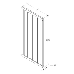 Forest Garden Tongue & Groove Wood Slatted Gate, (H)1.8m (W)0.9m -Hozelock Shop forest garden tongue groove wood slatted gate h 1 8m w 0 9m5013053168028 04t bq