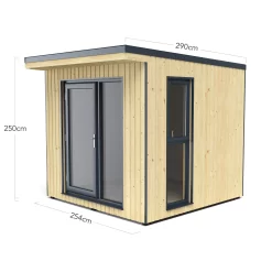 Forest Garden Xtend+ 8x9 Pent Tongue & Groove Garden Office -Hozelock Shop forest garden xtend 8x9 pent tongue groove garden office5013053183557 01t