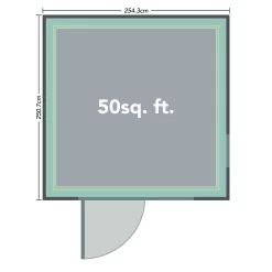 Forest Garden Xtend+ 8x9 Pent Tongue & Groove Garden Office -Hozelock Shop forest garden xtend 8x9 pent tongue groove garden office5013053183557 03t