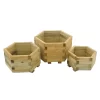 Forest Garden York Wooden Hexagonal Planter, Pack Of 3 -Hozelock Shop forest garden york wooden hexagonal planter pack of 35013053154533 02c BQ