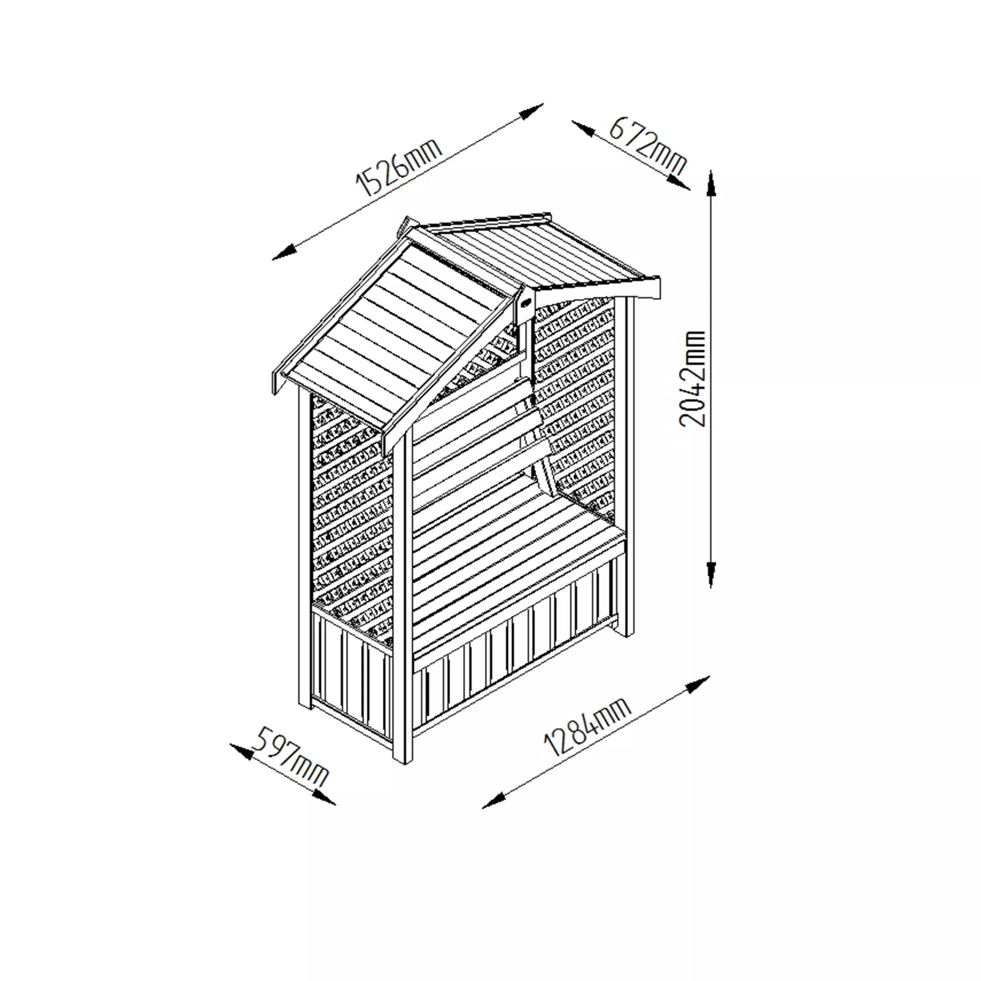 Forest Lyon Lattice Arbour, (H)2000mm (W)1560mm (D)670mm - Assembly required Forest Lyon Lattice Arbour, (H)2000mm (W)1560mm (D)670mm - Assembly Required -Hozelock Shop forest lyon lattice arbour h 2000mm w 1560mm d 670mm assembly required5013053154694 01t