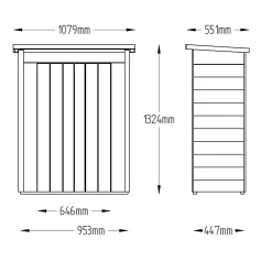 Forest Tongue & Groove 3.5x2 Pent Garden Storage 600L -Hozelock Shop forest tongue groove 3 5x2 pent garden storage 600l5013053163122 01t bq