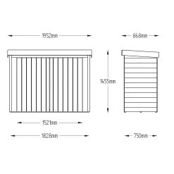 Forest Tongue & Groove 6.3x2.8 Pent Garden Storage 2000L -Hozelock Shop forest tongue groove 6 3x2 8 pent garden storage 2000l5013053163221 01t bq