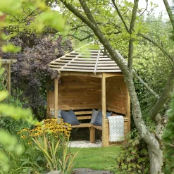 Forest Venetian Corner Arbour, (H)2500mm (W)2330mm (D)1610mm - Assembly Required -Hozelock Shop forest venetian corner arbour h 2500mm w 2330mm d 1610mm assembly required5013053139745 04i