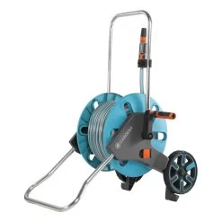 Gardena Aquaroll Freestanding Manual Hose Reel Set (L)20m -Hozelock Shop gardena aquaroll freestanding manual hose reel set l 20m4078500032872 36c bq
