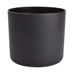 GoodHome Black Plastic Plain Round Plant Pot (Dia)25.1cm