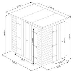 GoodHome Clapperton 6x4 Pent Dip Treated Shiplap Shed With Floor - Assembly Service Included -Hozelock Shop goodhome clapperton 6x4 pent dip treated shiplap shed with floor assembly service included5059340270135 01t