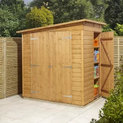 GoodHome Clapperton 6x4 Pent Dip Treated Shiplap Shed With Floor - Assembly Service Included -Hozelock Shop goodhome clapperton 6x4 pent dip treated shiplap shed with floor assembly service included5059340270159 06i