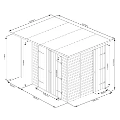 GoodHome Clapperton 8x6 Pent Dip Treated Shiplap Shed With Floor -Hozelock Shop goodhome clapperton 8x6 pent dip treated shiplap shed with floor5059340270173 01t