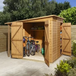 GoodHome Clapperton 8x6 Pent Dip Treated Shiplap Shed With Floor -Hozelock Shop goodhome clapperton 8x6 pent dip treated shiplap shed with floor5059340270173 03i
