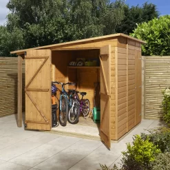 GoodHome Clapperton 8x6 Pent Dip Treated Shiplap Shed With Floor -Hozelock Shop goodhome clapperton 8x6 pent dip treated shiplap shed with floor5059340270173 04i